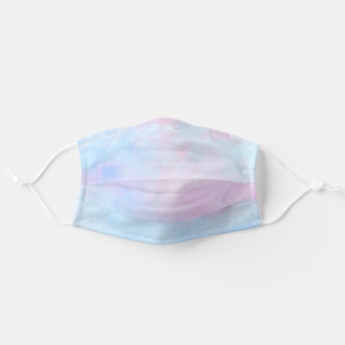 Dreamy Watercolor Pink Blue Turquoise Adult Cloth Face Mask