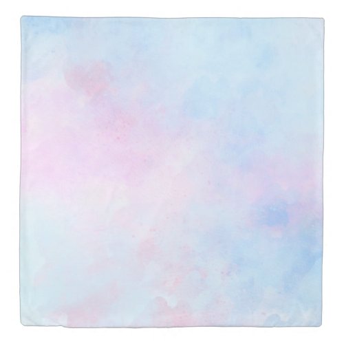 Dreamy Watercolor Pink Blue Turquoise Duvet Cover