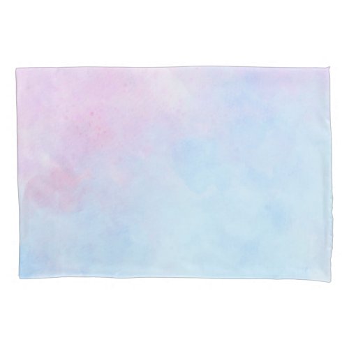 Dreamy Watercolor Pink Blue Turquoise Pillow Case