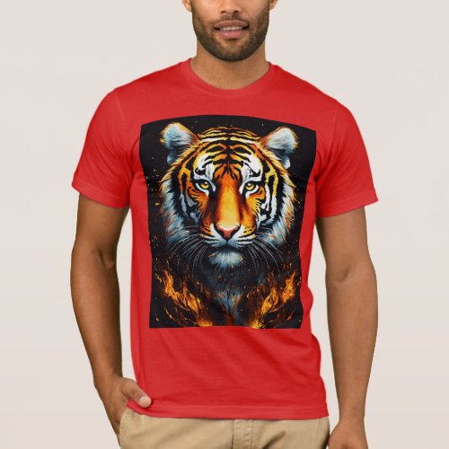 Dreamy Watercolor Tiger T_Shirts