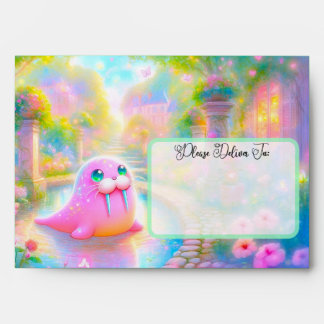 Dreamy Watercolor Walrus Envelopes