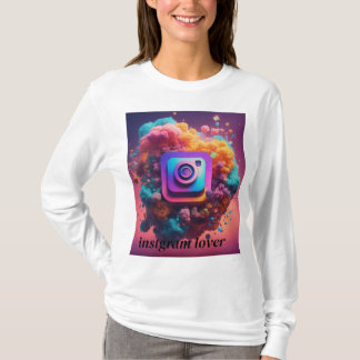 Dreamy Watercolour Instagram Logo T-Shirt
