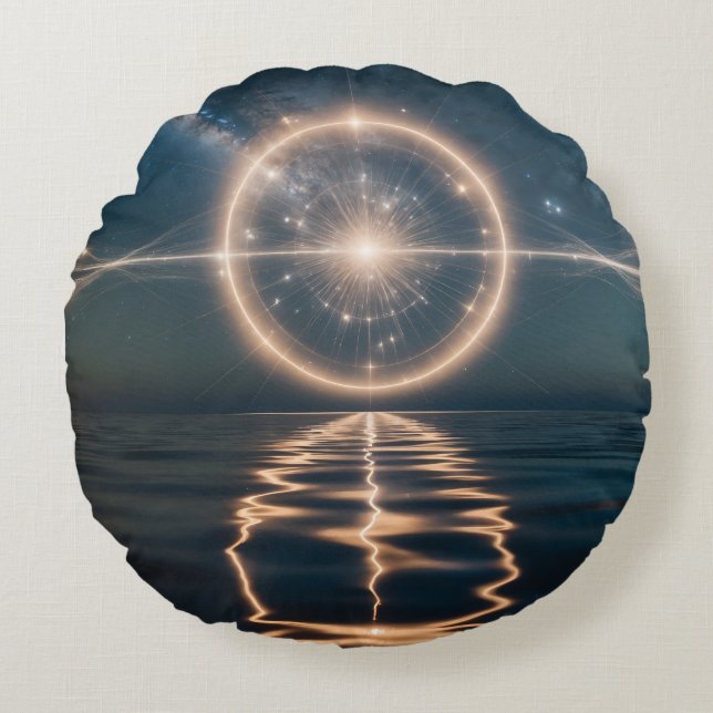 Dreamy Watercolour pillow with Whimsical Ban Bloc (Front)