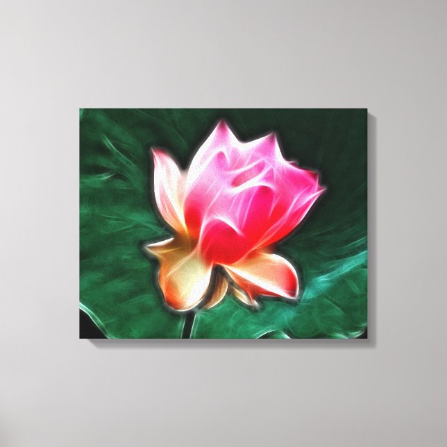 Dreamy Waterlily Floral Wrapped Canvas (Front)
