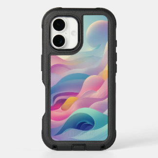 Dreamy Waves of Color – Abstract Surreal Art Print iPhone 16 Case