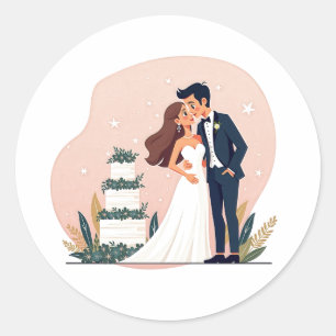 Dreamy Wedding Couples Sticker