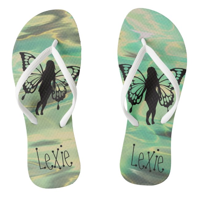 Dreamy Whimsical Fairie Flip Flops (Footbed)