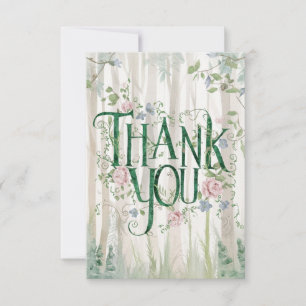 Dreamy Whimsical Woods Woodland  Thank You Card