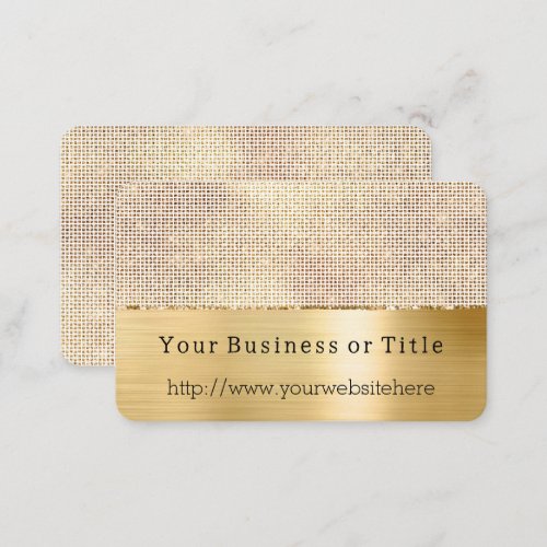 Dreamy White Glitzy Gold Sparkle Business Card