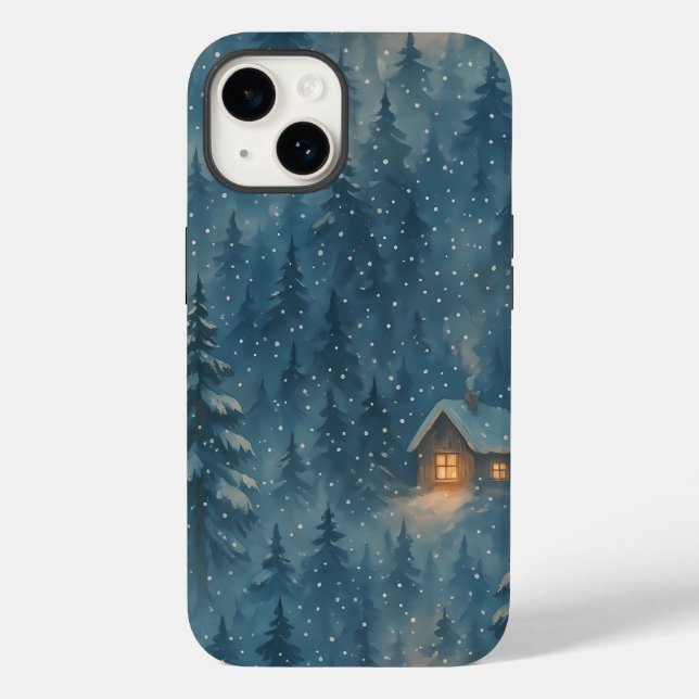 Dreamy Winter Forest Cozy Blanket Case-Mate iPhone Case (Back)