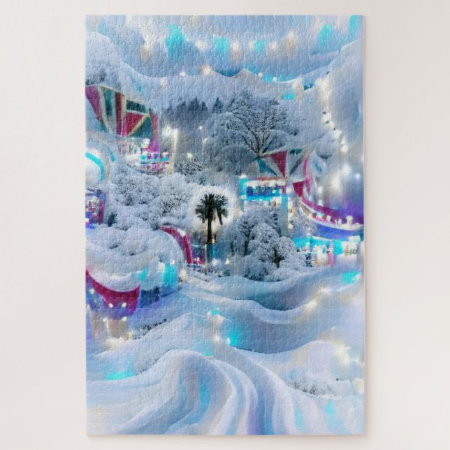 Dreamy Winter Wonderland Lights Jigsaw Puzzle (Vertical)