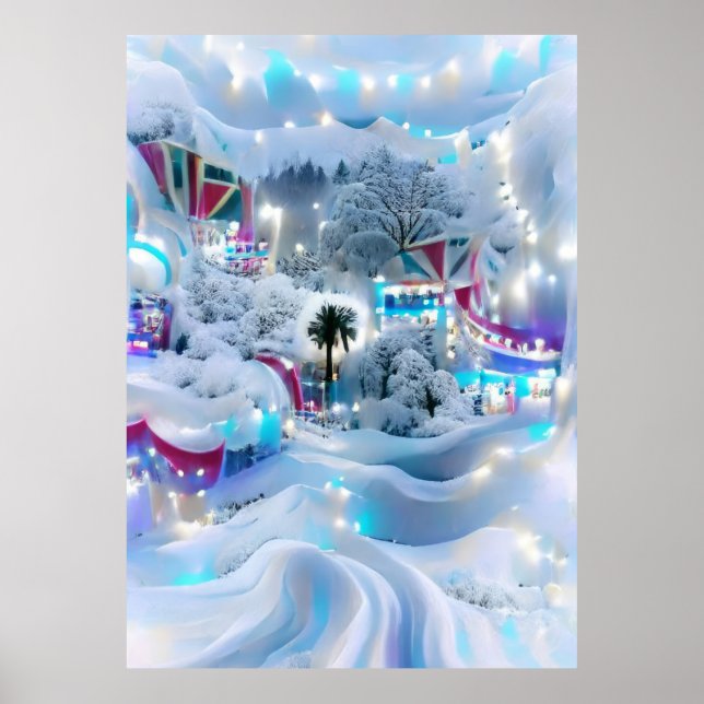 Dreamy Winter Wonderland Lights Poster (Front)