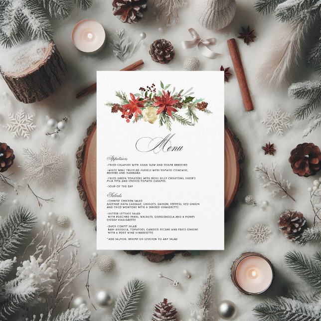 Dreamy Woodland Evergreen Winter Wedding Menu (Dreamy Woodland Evergreen Winter Wedding Menu)