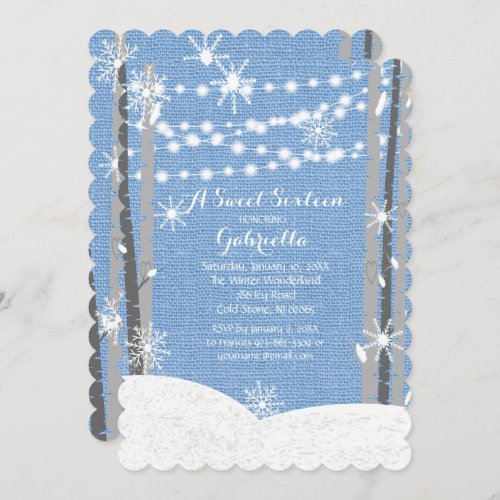 Dreamy Woodland Forest Sweet16 Birthday Invitation