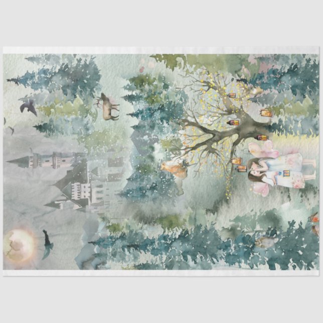 Dreamy Woodland Nursery Tissue Paper (Front)