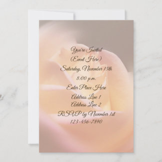 Dreamy Yellow Rose Floral Party  Invitation