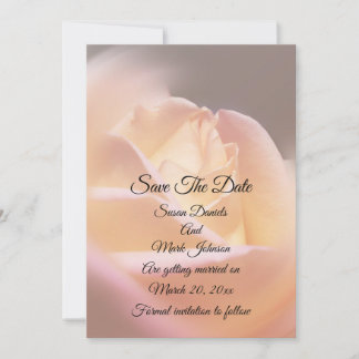 Dreamy Yellow Rose Flower Wedding  Save The Date