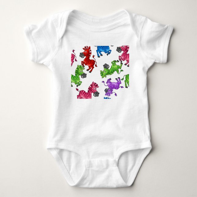 Dreamy Zebra World Baby Bodysuit (Front)