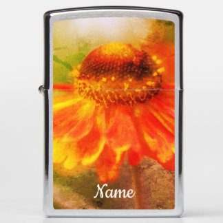 Dreamy Zinnia Flower Abstract Personalized Zippo Lighter