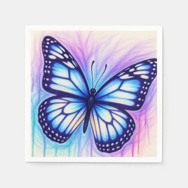 DreamyBlueButterFly Napkins (Front)