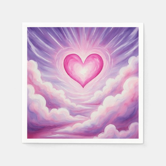 DreamyGlowHeart Napkins (Front)