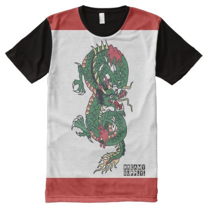 DreamySupply Japanese Dragon Panel T-Shirt