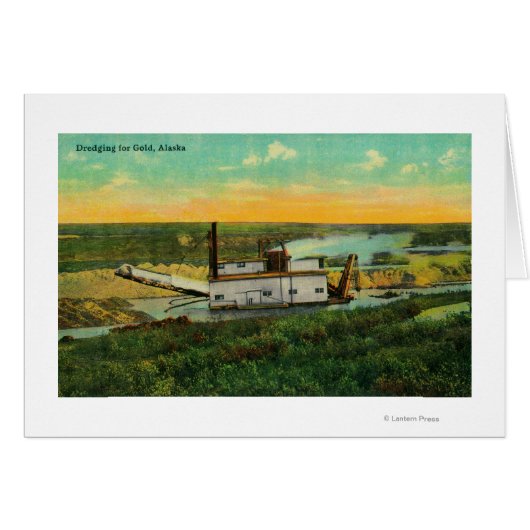 Dredging for GoldMining in AlaskaState Cards (Front Horizontal)