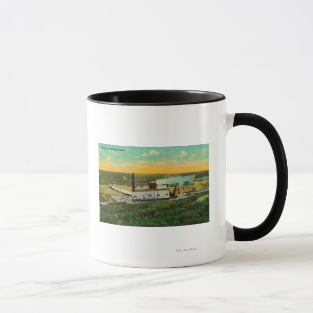 Dredging for GoldMining in AlaskaState Mug (Right)