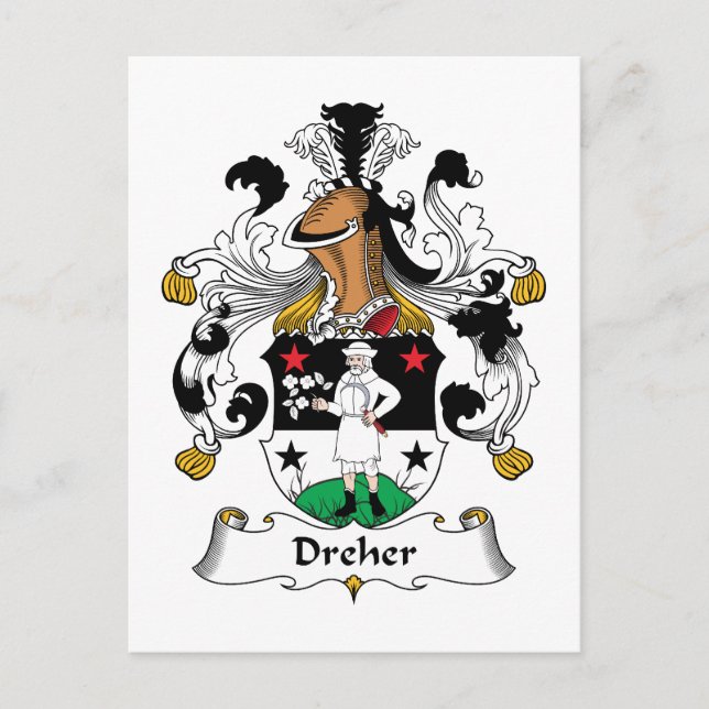 Dreher Family Crest Postcard (Front)