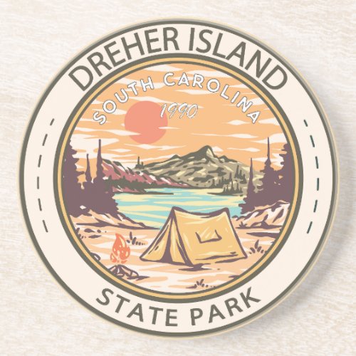 Dreher Island State Park South Carolina Badge Coaster