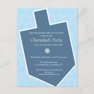 Dreidel Chanukah Party Invitation