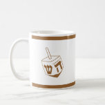 Dreidel Coffee Mug<br><div class="desc">This elegant mug has a bronze Dreidel that you can change the color of for Hanukkah or any occasion.</div>