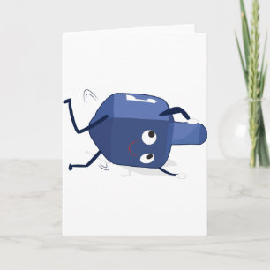 dreidel dance hannukah holiday card
