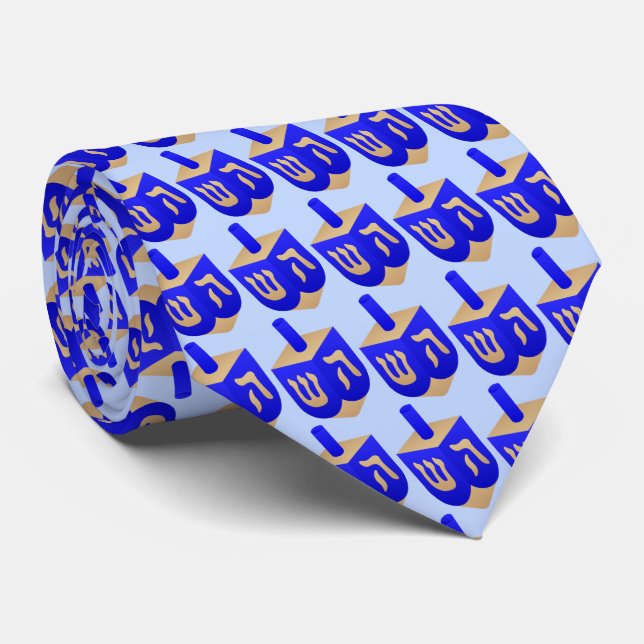 Dreidel, Dreidel, Dreidel Neck Tie (Rolled)