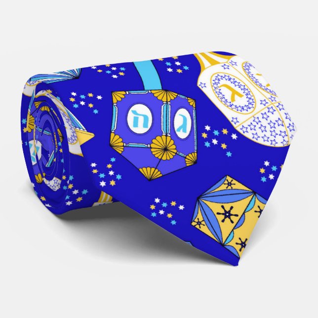 Dreidel, Dreidel, Dreidel Neck Tie (Rolled)