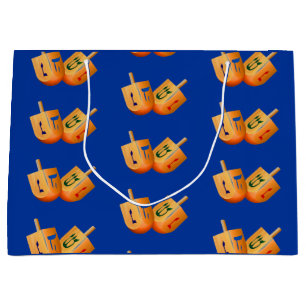 Dreidel Dreidel Hannukah Holiday Large Gift Bag