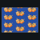 Dreidel Dreidel Hannukah Holiday Wrapping Paper<br><div class="desc">Wrap your holiday gifts with this fun paper featuring dreidels ready for spinning! The Hebrew letters inscribed on a dreidel are a Nun, Gimel, Hey or Chai, and Shin. The letters form an acronym for the Hebrew saying Nes Gadol Hayah Sham, which can be translated to "a great miracle happened...</div>