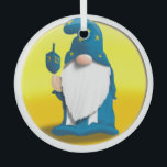 Dreidel Gnome Glass Ornament<br><div class="desc">The Dreidel gnome is here and ready to help you learn!</div>