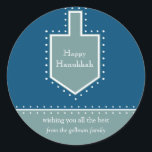 Dreidel Hanukkah Gift Message Sticker<br><div class="desc">A Star of David outlined by white dotts serves as a frame for your holiday personal message. What a great Hanukkah sticker to place on gifts for your child's teacher,  the mailman,  doorman or delivery person. Available in alternate colors with matching products.       


com</div>