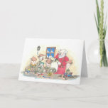 Dreidel In Santa&#39;s Workshp Holiday Card at Zazzle