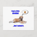 DreidelDog Postcard<br><div class="desc">funny Hanukkah design... dog "had a little dreidel,  but eated it"</div>
