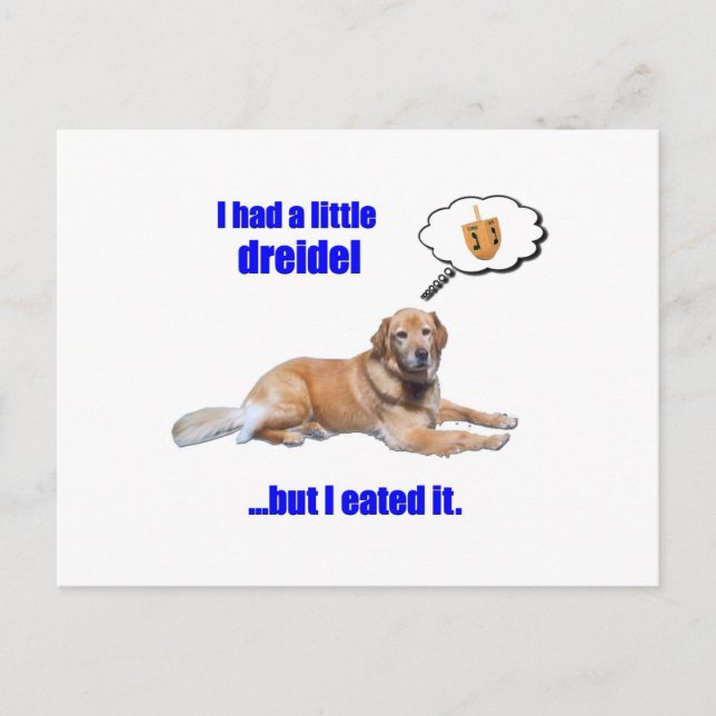 DreidelDog Postcard (Front)