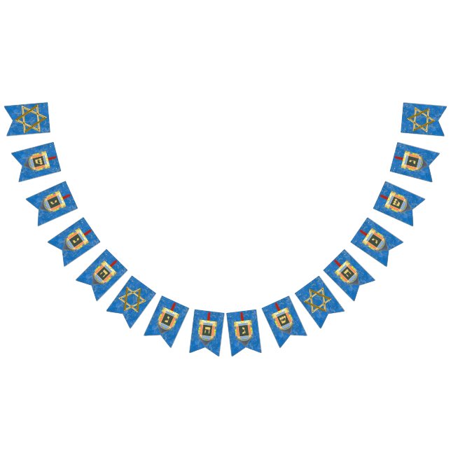 Dreidels for Hanukkah Bunting Flags (All)