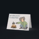 Dreidels Roasting on an Open Fire Hanukkah Holiday Card<br><div class="desc">The ultimate screwball Hanukkah card features cowhand Buck Goldberg reheating his holiday leftovers ...  a juicy dreidel kebab over an open fire!</div>