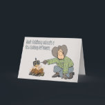 Dreidels Roasting on an Open Fire Hanukkah Holiday Card<br><div class="desc">The ultimate screwball Hanukkah card features cowhand Buck Goldberg reheating his holiday leftovers ...  a juicy dreidel kebab over an open fire!</div>