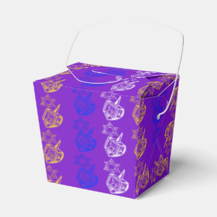Dreidels + Stars Favor Boxes