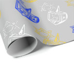 Dreidels   Stars Wrapping Paper<br><div class="desc">Dreidels   Stars

Change the background color to make it your own!</div>