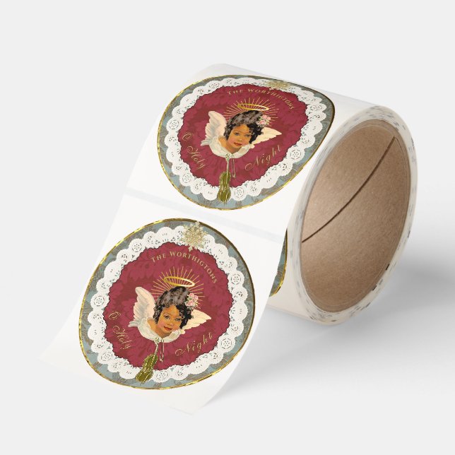 Dresden Bronze Angel Sticker Roll Seals (Roll)