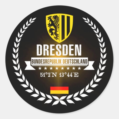 Dresden Classic Round Sticker