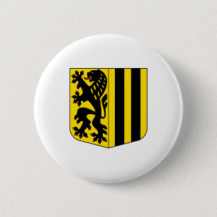 Dresden Coat Arms official Germany Saxony Symbol Button